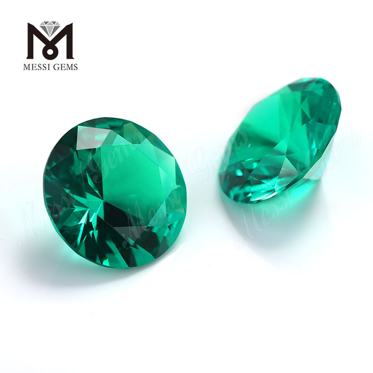 Lab Creato Emerald Round Brillianit Cut Colombia Emerald Stone Price