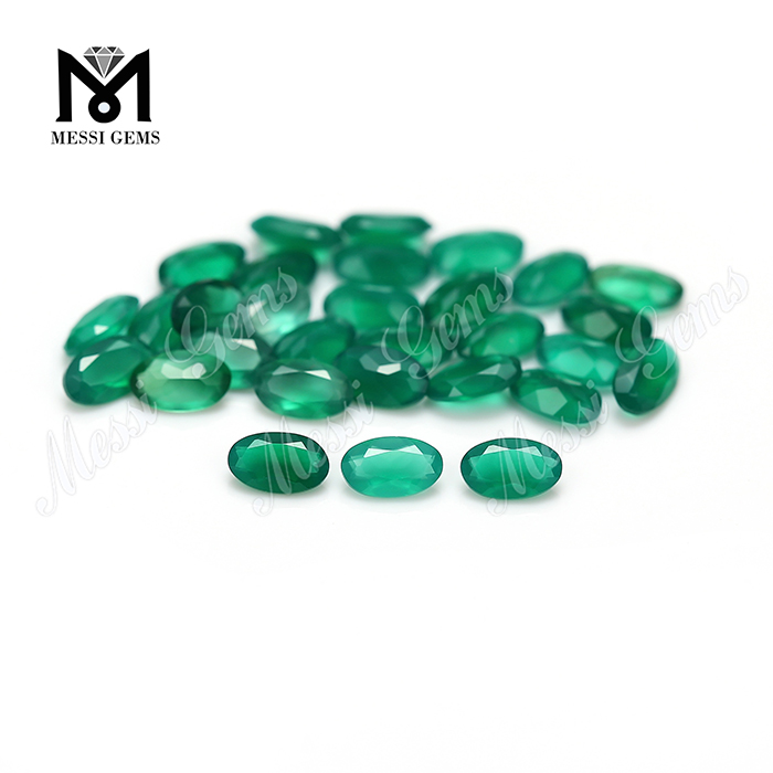 Prezzo della pietra dell'agata verde della pietra preziosa sciolta naturale del taglio ovale di 3x5mm