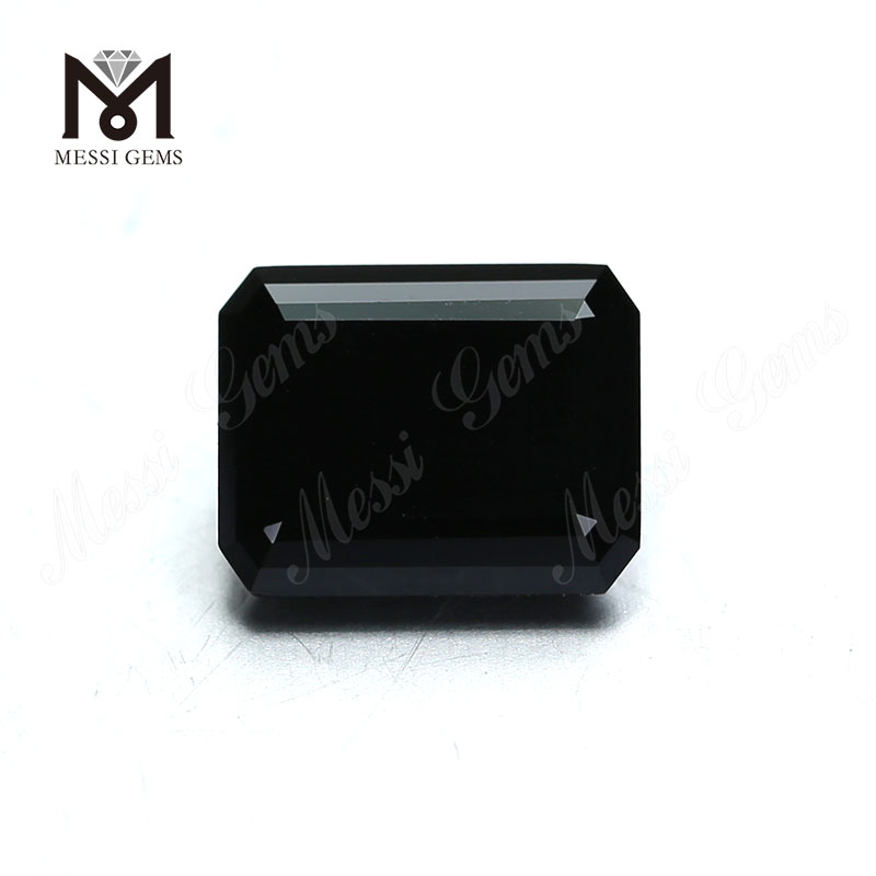 Diamante Moissanite nero Prezzo di fabbrica Pietra preziosa sintetica sciolta Taglio smeraldo