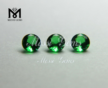 Prezzo di fabbrica Pietre di pasta di cristallo verde smeraldo rotonde da 3,75 mm di buona lucidatura