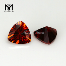 12 x 12 mm Pietra di zirconi cubici color granato taglio trilioni