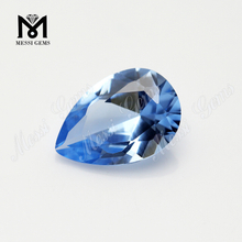 Commercio all'ingrosso 106 # gemma di spinello sintetico con taglio a pera in pietra di spinello blu