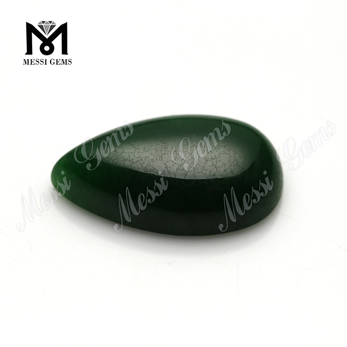 prezzo all'ingrosso pietra di giada verde a forma di pera 14x24mm