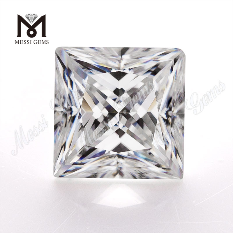 Commercio all'ingrosso def moissanite diamante bianco taglio principessa 5.5x5.5mm per carato prezzo moissanite sciolto