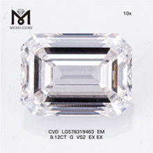 8.12CT G EM VS2 EX EX gemme coltivate in laboratorio sciolte CVD LG578319463