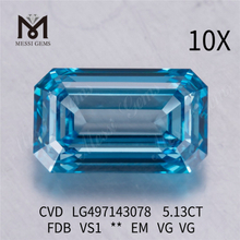 5.13CT FANCY DEEP BLUE VS1 EM VG Diamante da laboratorio VG CVD LG497143078