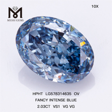 2.03CT VS1 VG VG OV FANCY INTENSE BLUE Deep Blue Diamond Hpht LG578314635