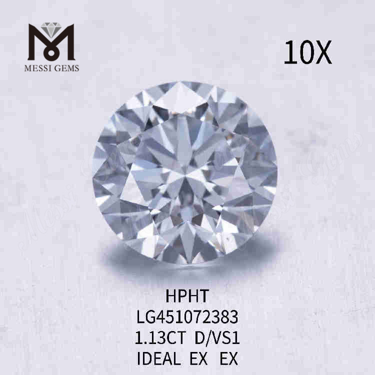 Diamante da laboratorio sciolto D/VS1 RD da 1,13 ct IDEALE