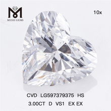 3.00CT D VS1 EX EX Esplora i diamanti creati in laboratorio Premium CVD HS LG597379375丨Messigems