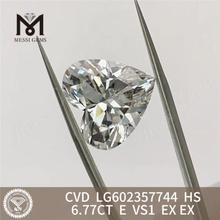 6.77CT E VS1 EX EX diamante sciolto cvd a forma di cuore da 6 ct LG602357744丨Messigems