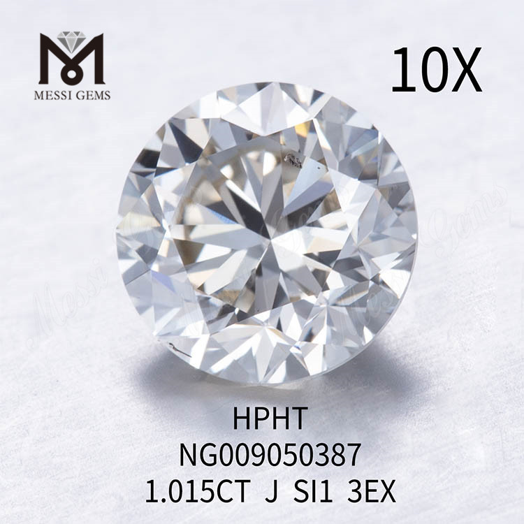 1.015CT J bianco Lab Grown Diamond pietra rotonda SI1