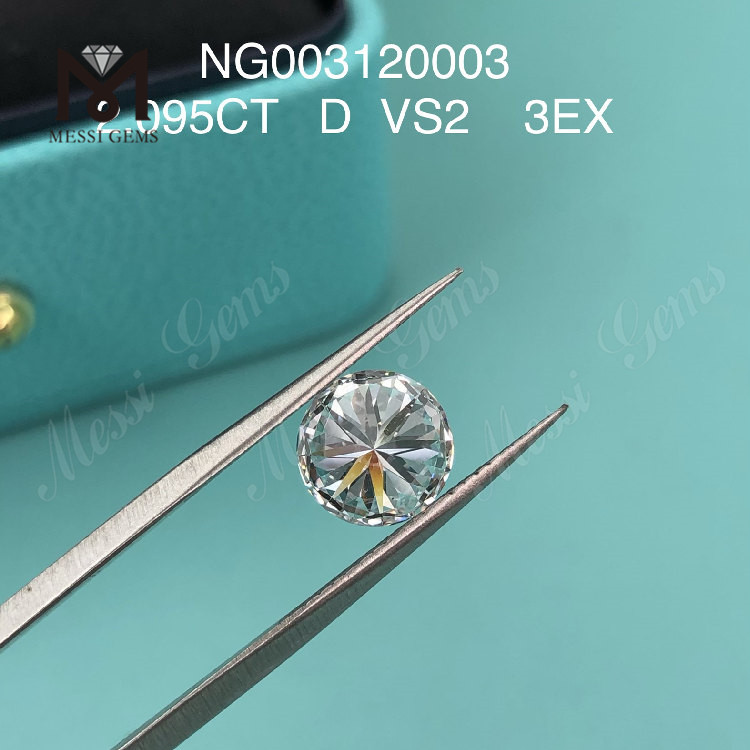 Diamanti da laboratorio tondi 2.095ct D VS2 EX Cut Grade