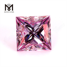 6.5*6.5mm Pink Color Pricess Cut Moissanite Prezzo all'ingrosso Moissanite Produttore