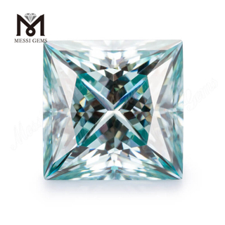 Prezzo all'ingrosso Moisonite sciolto Princess Cut 1 Carat Blue Moissanite Diamond