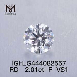 2,01 carati F VS1 EX Diamante rotondo coltivato in laboratorio