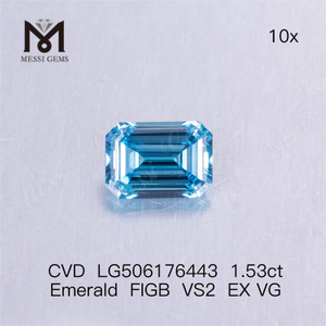 Prezzo all'ingrosso di diamante blu con taglio smeraldo da 1,53 ct