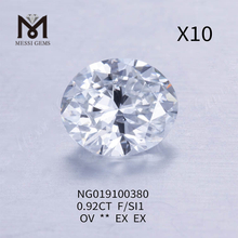 0.92ct F OVALE Pietra preziosa sfusa Diamante sintetico SI1