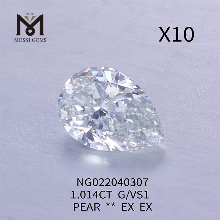 Diamanti coltivati ​​in laboratorio sciolti all'ingrosso da 1.014 carati pera G VS1