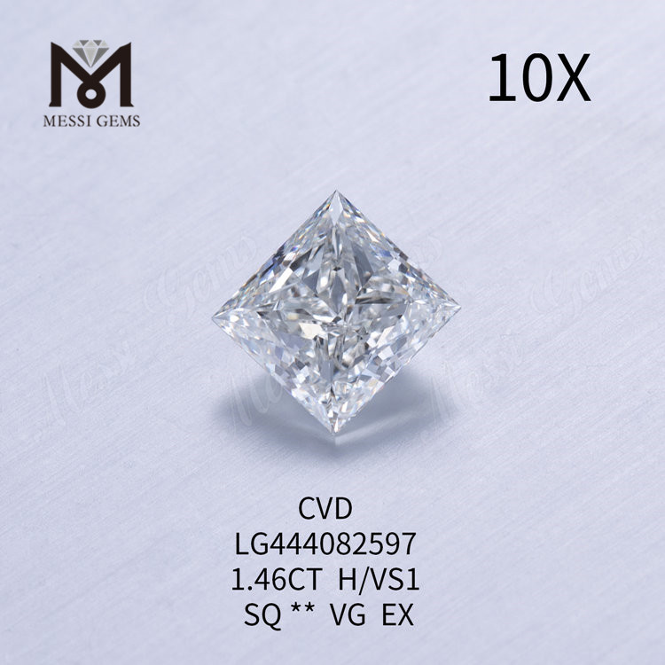 Diamanti coltivati ​​in laboratorio H VS1 SQ da 1,46 carati VG IGI